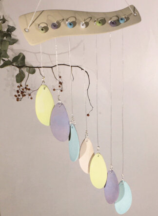 Cool colour porcelain wind chime