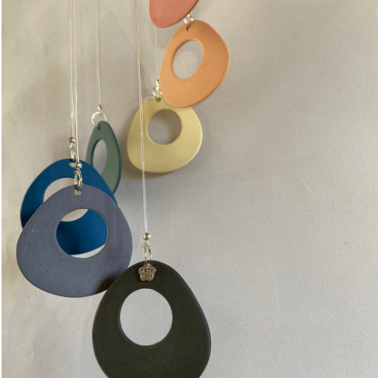 rainbow wind chime detail