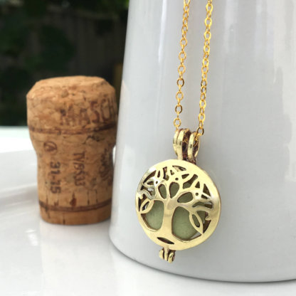 Brass tree of life scent locket
