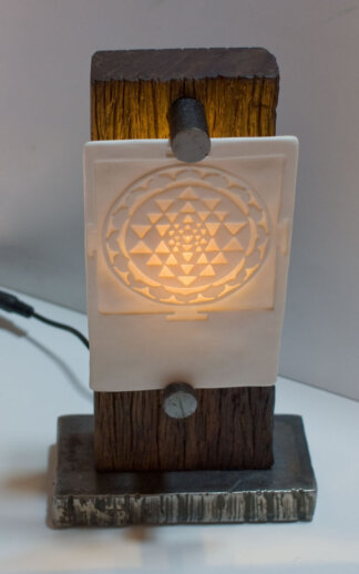 Translucent Porcelain-Recycle Materials Yantra Ambience Lamp