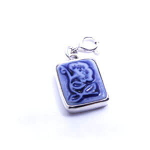 Beauty Porcelain and Sterling Silver Charm