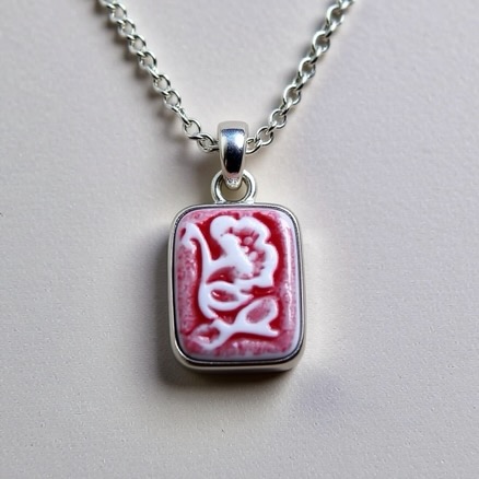 Beauty Porcelain and Sterling Silver Charm - Image 3