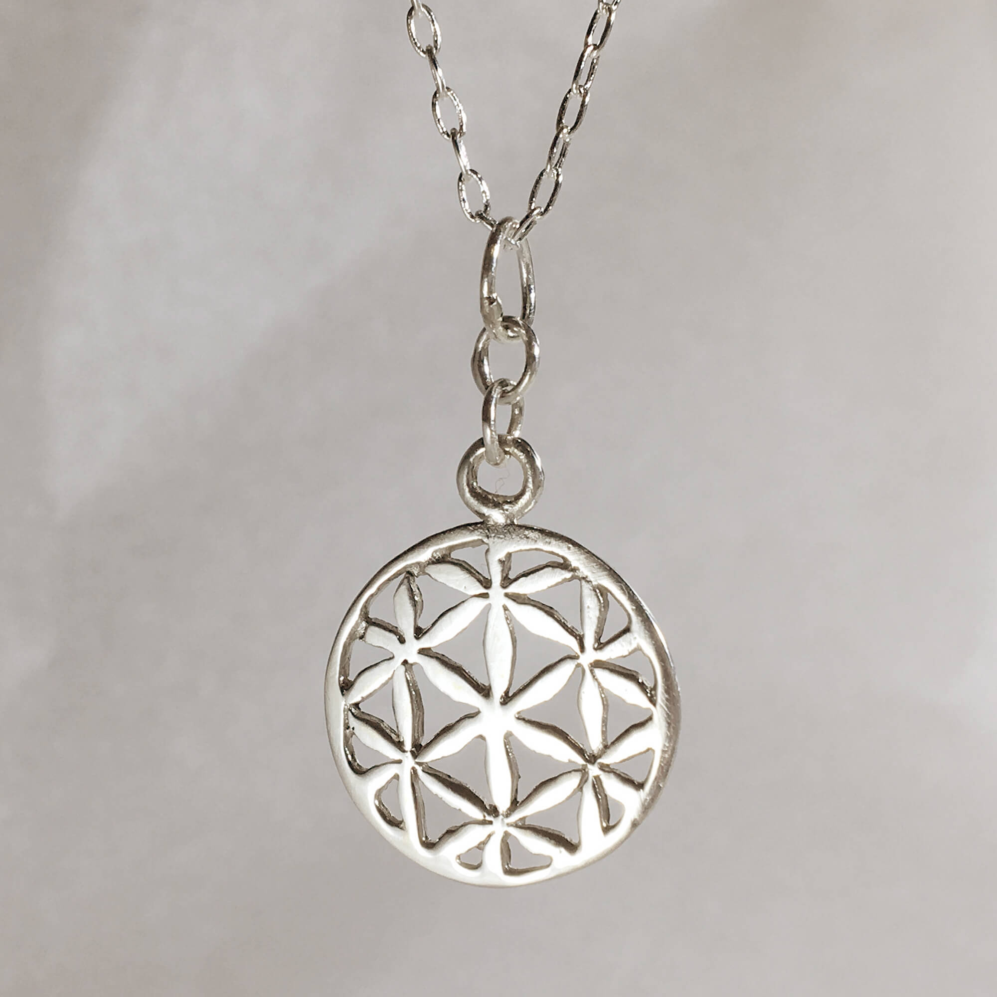 Flower of Life Silver Charm