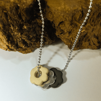 Black & White Silver Pendant