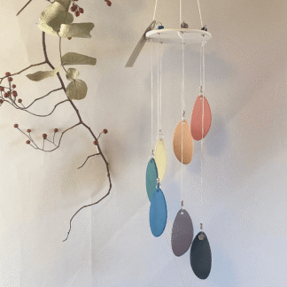 rainbow dark teardrop wind chime