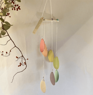 spiral rainbow-light-round wind chime