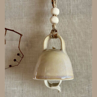 rustic cream bell with handle